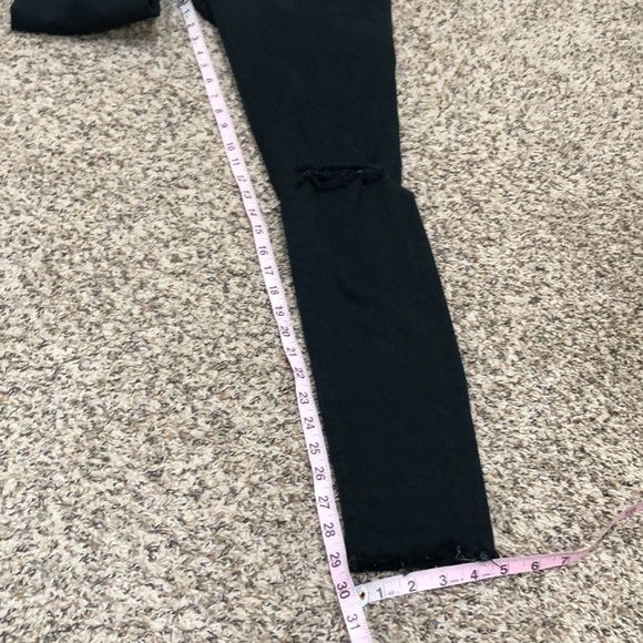 Frame Le Skinny Jeanne Jeans Size 29 Spruce Rips Forest Green - Picture 9 of 12